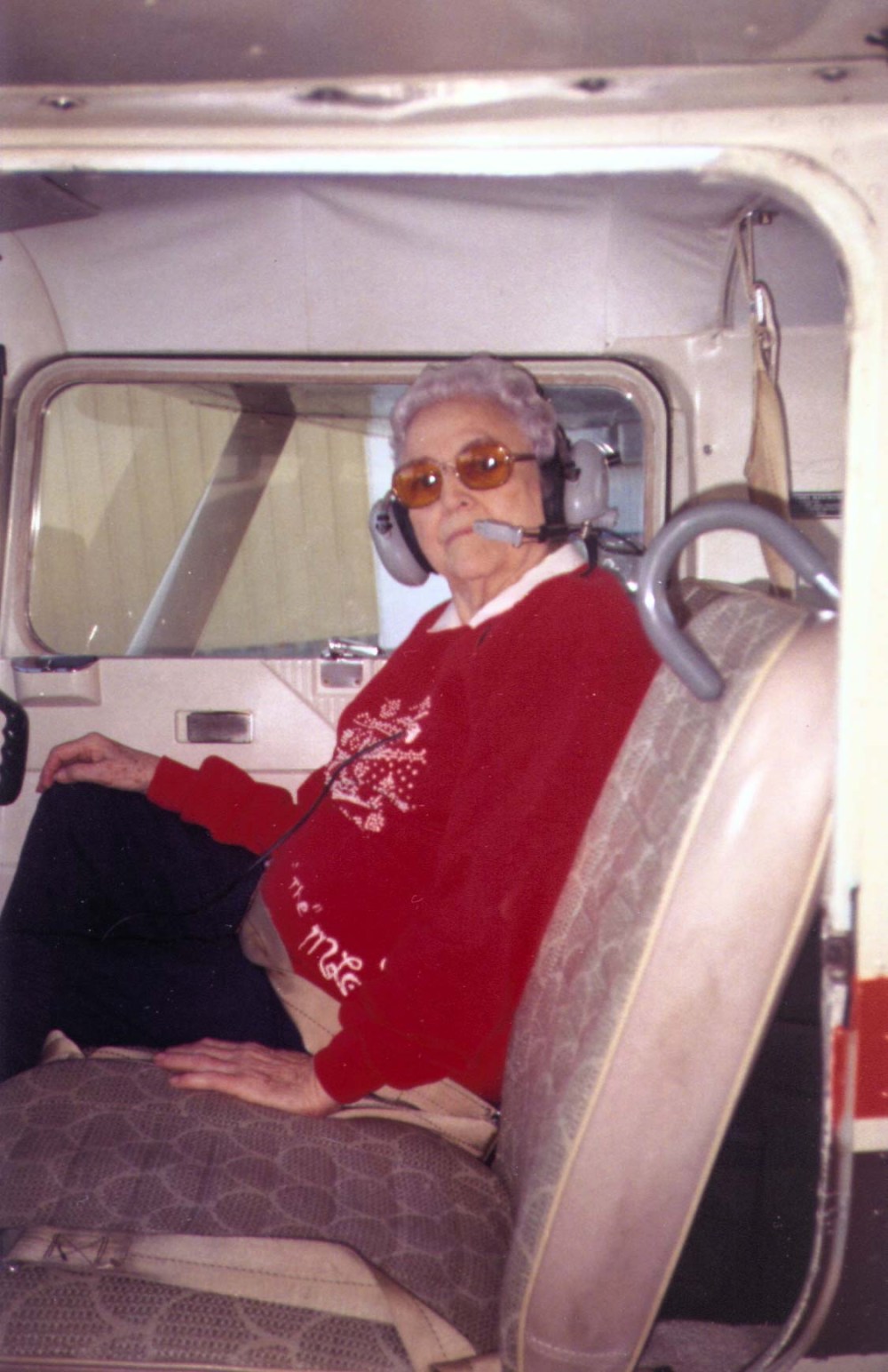 Mom Ready to Go Flying in Cessna 15F darker 1999 or 2000