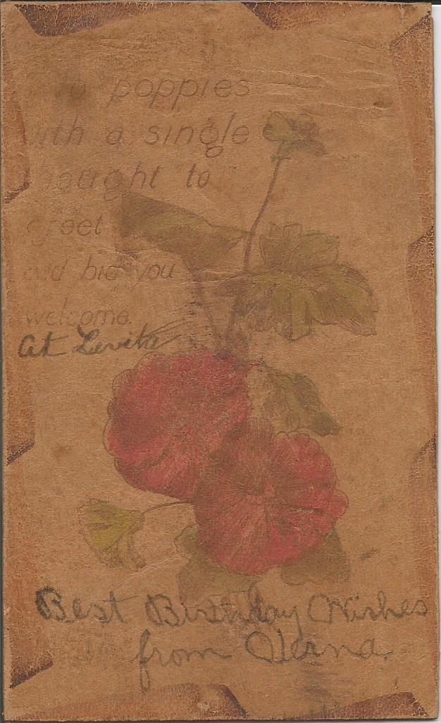 January 17, 1907 Leather Postcard
